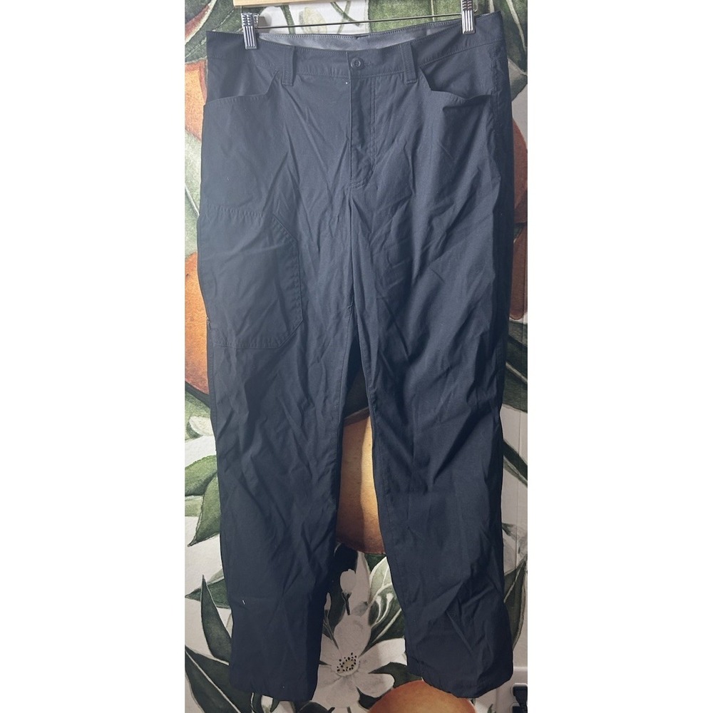 Eddie Bauer Size 34 x 29 Mens Black Fleece Lined Quick Dry Cargo Pants Hiking